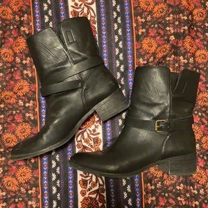 Leather booties
